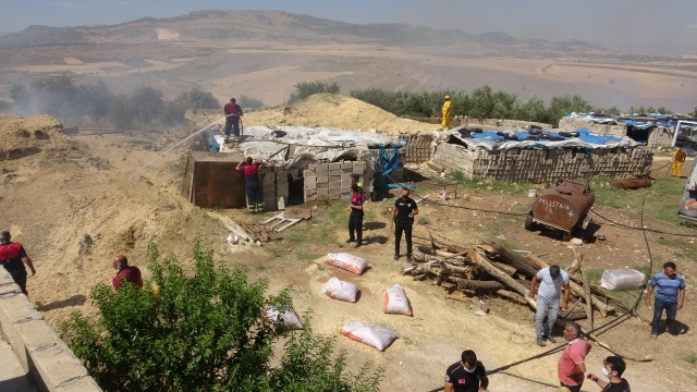 Yangında hayvanlar yaralandı, insanlar zehirlendi