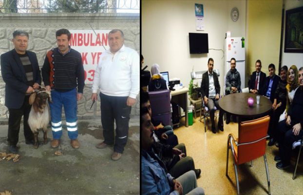 112 Sağlık Ekipleri Kaza Ve Belalara Karşı Kurban Kesti