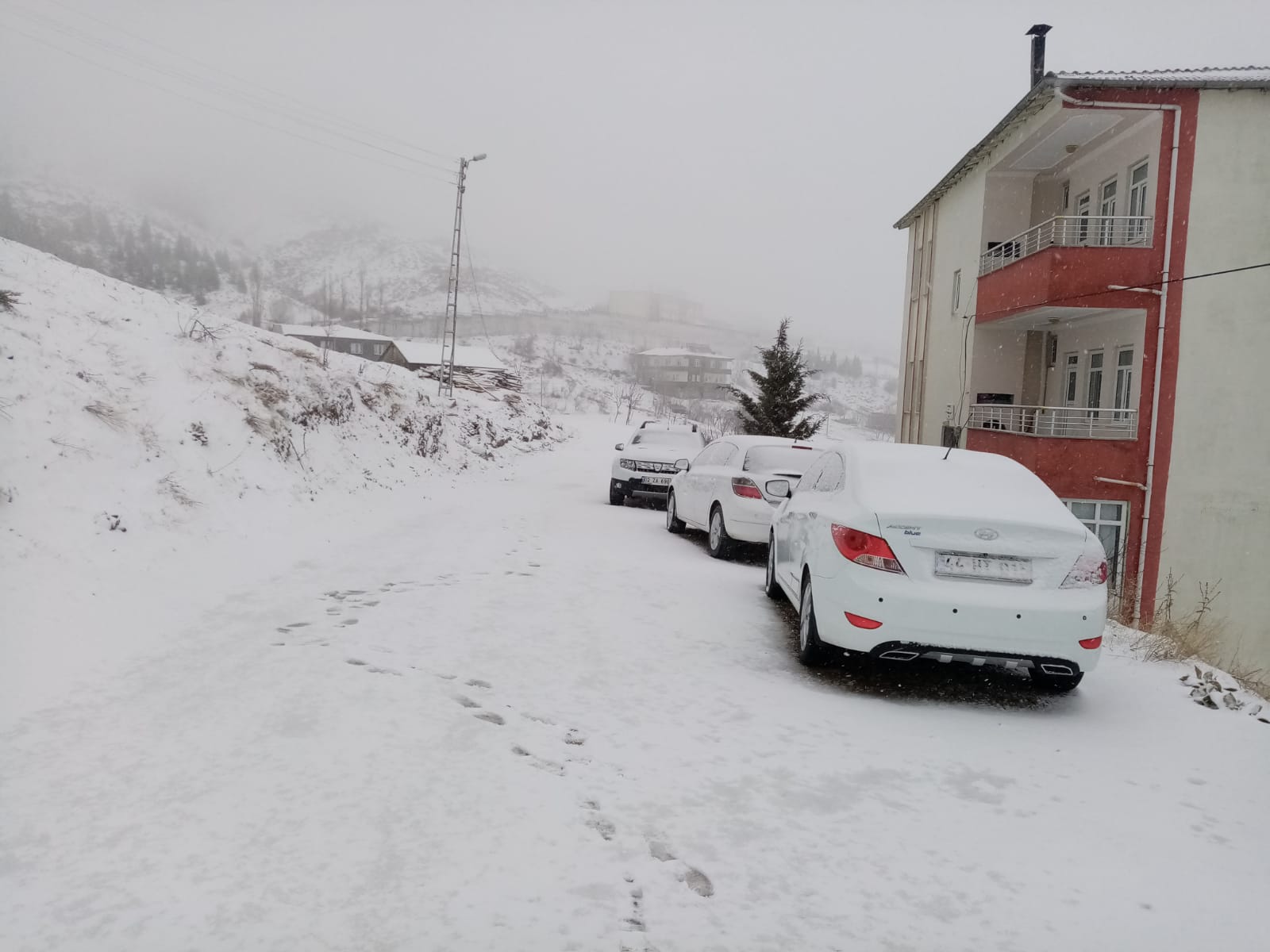 Adıyaman kar yağışına teslim oldu