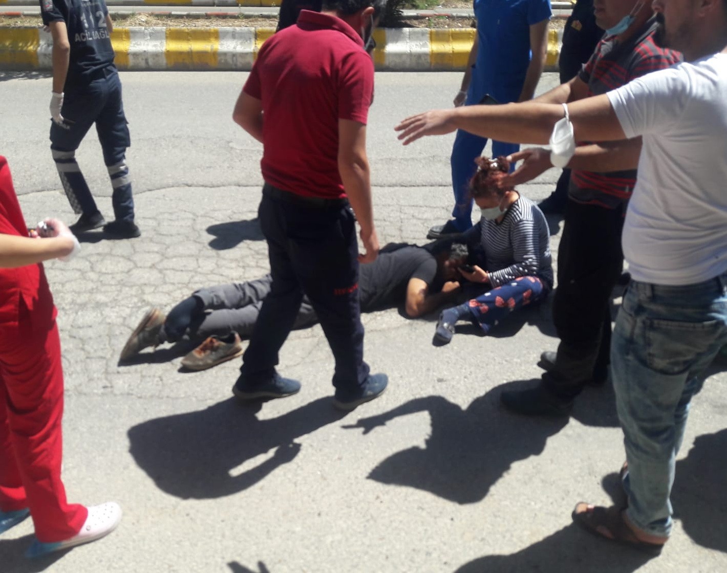 Traktörden düşen kişi yaralandı