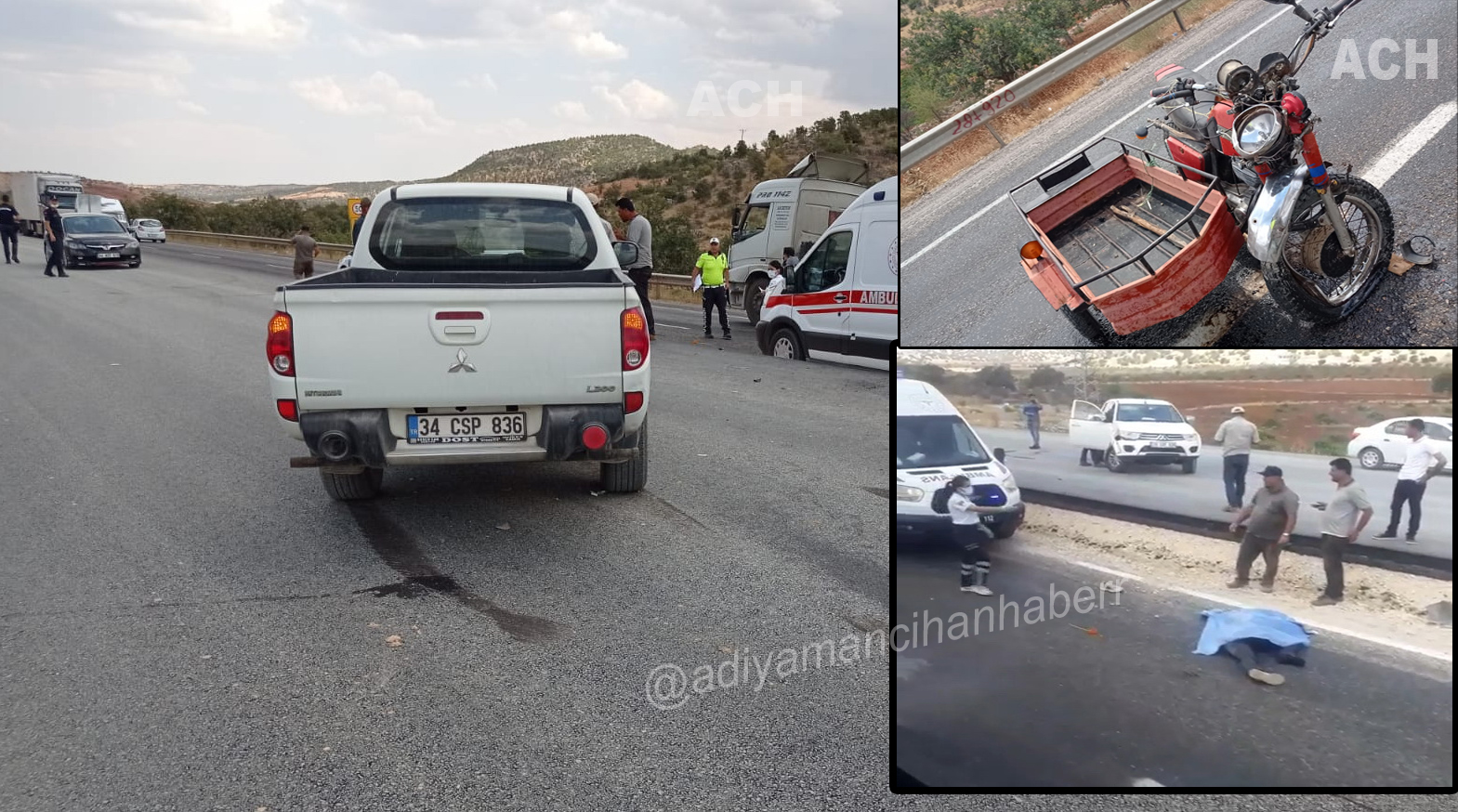 Kamyonet ile motosiklet çarpıştı: 1 ölü, 1 yaralı