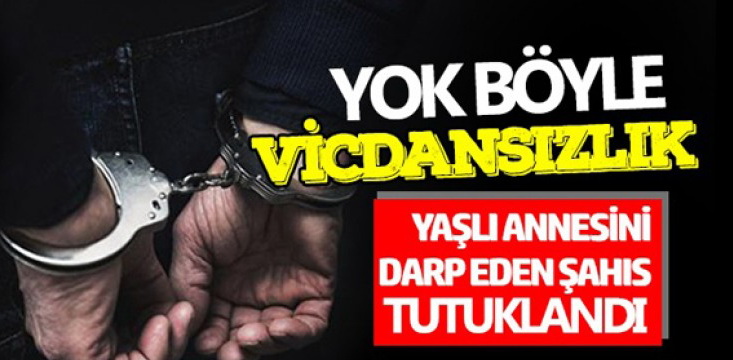 Yaşlı annesini darbeden şahıs tutuklandı