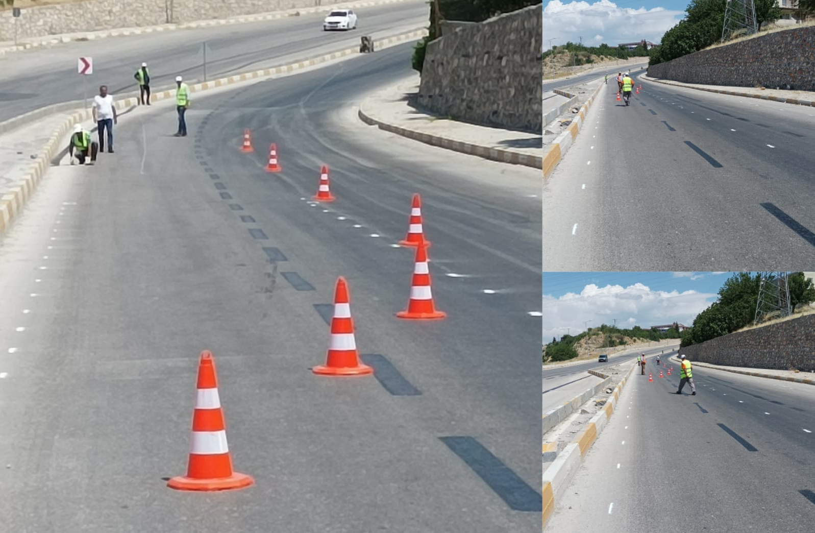 Yaptığımız haber sonrası yol çizgileri düzeltildi