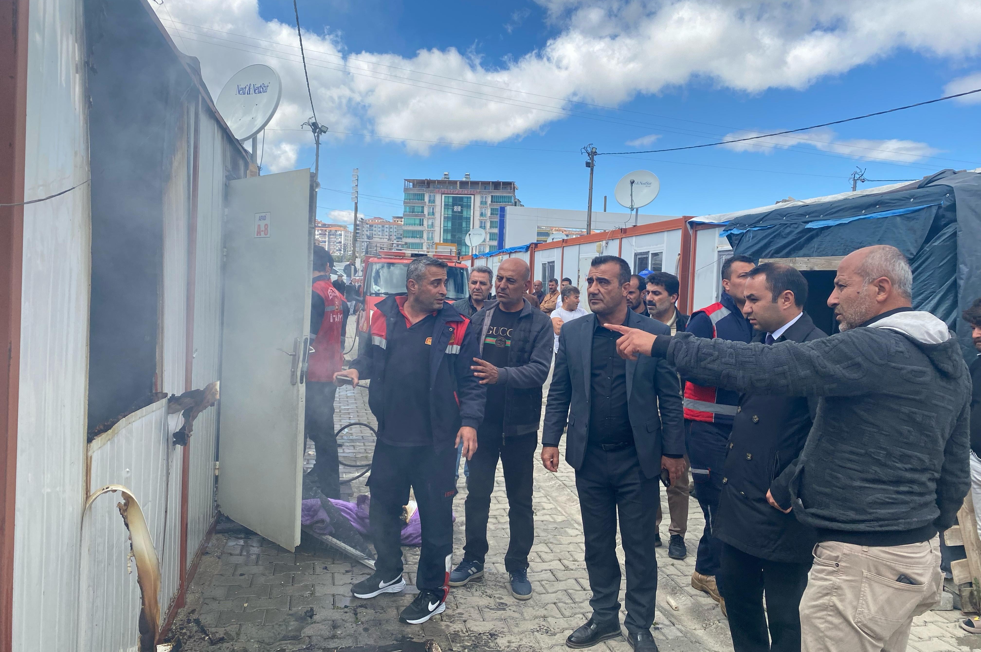 Konteynerde korkutan yangın