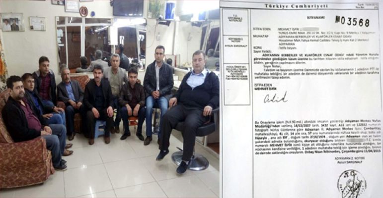 ADIYAMAN BERBERLER VE KUAFÖRLER ODASINDA İSTİFA