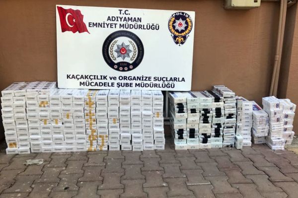 Adıyaman’da 4 bin 129 paket kaçak sigara ele geçirildi