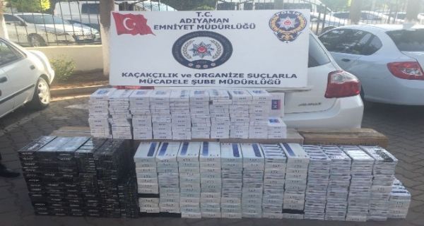 Adıyaman’da 4 bin paket kaçak sigara ele geçirild