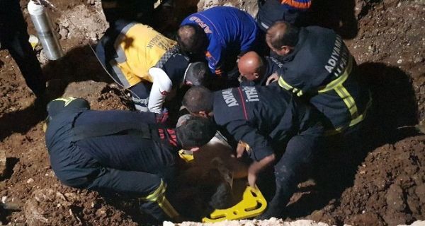 Adıyaman’da alt yapı çalışmasında göçük: 1 ağır yaralı