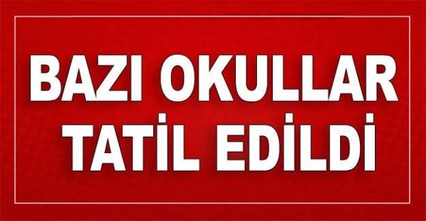 Adıyaman'da bazı okullar tatil edildi