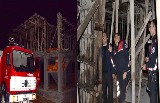 Adıyaman'da İnşaat Kundaklandı