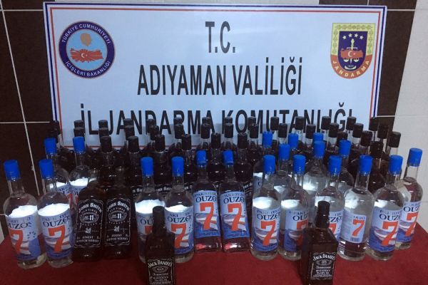 Adıyaman’da kaçak içki ele geçirildi