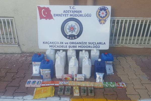 Adıyaman'da kaçak nargile tütünü operasyonu