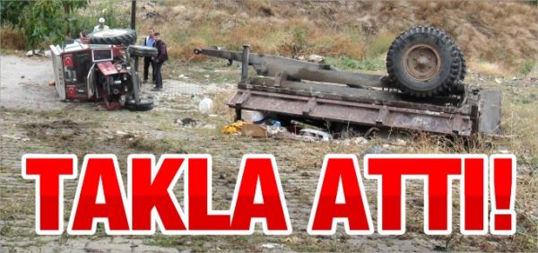 Adıyaman’da Traktör Takla Attı