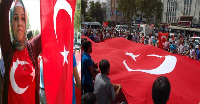 Adıyaman’da Yer Gök Türk Bayrağı Oldu