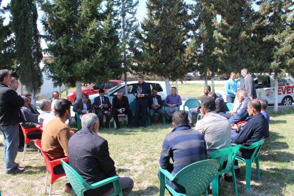 AK Parti Samsat'ki seçim çalışmalarını çadırda yürütüyor