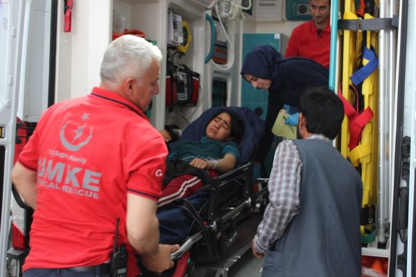 Akrebin soktuğu kız çocuğu hastaneye kaldırıldı