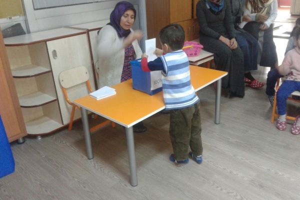 Anaokulunda demokrasi seçimi yapıldı
