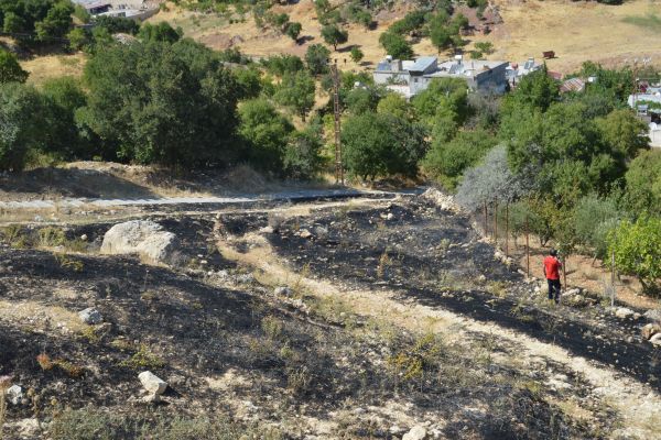 Anız yangını korkuttu