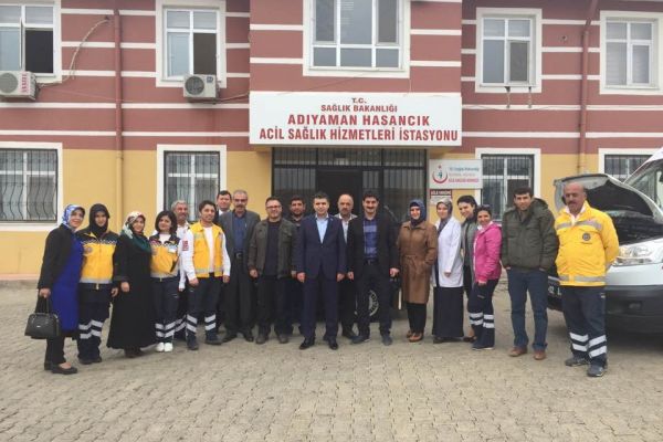 Barutçu hastane ve 112 çalışanlarıyla bir araya geldi