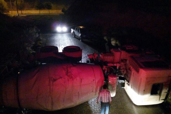 Beton Mikseri Devrildi: 1 Yaralı 