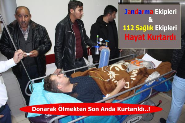 Donarak ölmekten son anda kurtarıldı