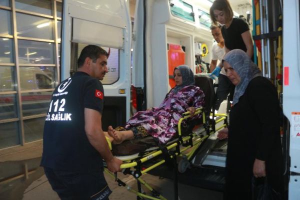 Elektrik akımına kapılan kadın yaralandı