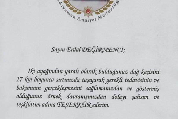 Emniyet müdüründen duyarlı vatandaşlara tebrik kartı
