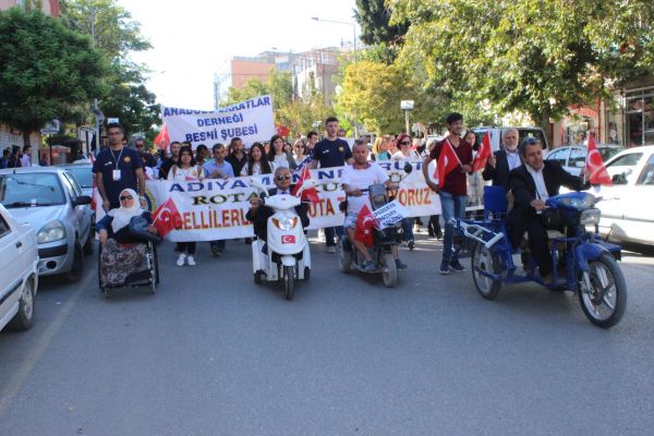 ‘Engelliler ile Nemrut Dağına Tırmanıyoruz’ projesi kortej yürüyüşüyle başladı