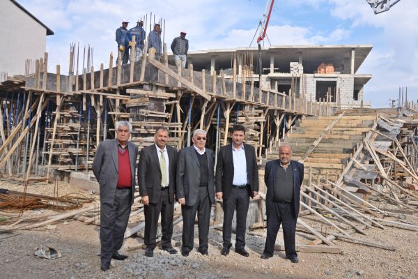 Fatih Mahallesi Cami ve taziye evi inşaatında inceleme yapıldı