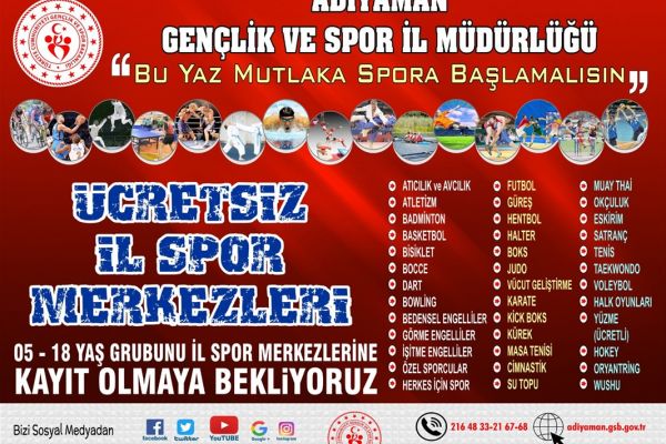 Gençlere yönelik ücretsiz yaz spor okulları açıldı