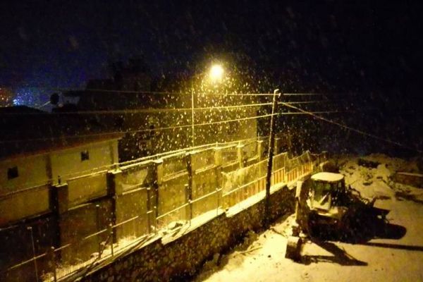 Gerger İlçesinde Kar Yağışı