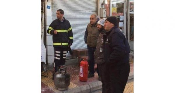 ısınmak için kullanılan tüp alev aldı