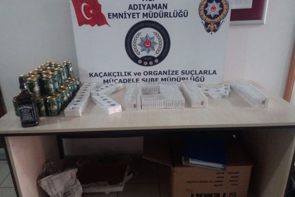 Kaçak sigara ve içki ele geçirildi