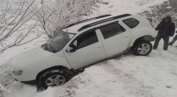 Kar Yağışı Kazaya Neden Oldu