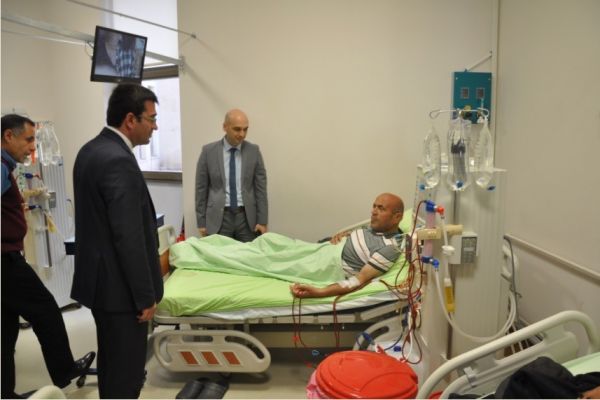 Kaymakam Gencer hastanedeki çalışmaları inceledi