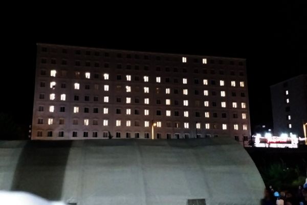 KYK yurtlarında ışıkla ‘KUDÜS’ yazıldı