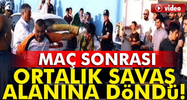 Maç sonrası taraftar birbirine girdi