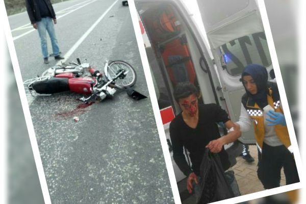 Motosiklet İle Otomobil Çarpıştı: 2 Yaralı 