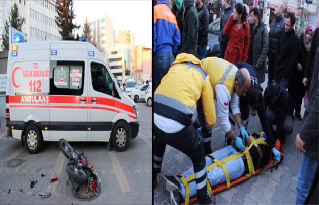 Motosikletle Otomobil Çarpıştı: 2 Yaralı