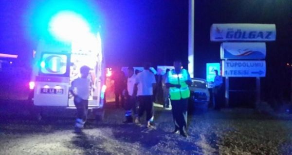 Otomobil elektrik direğine çarptı