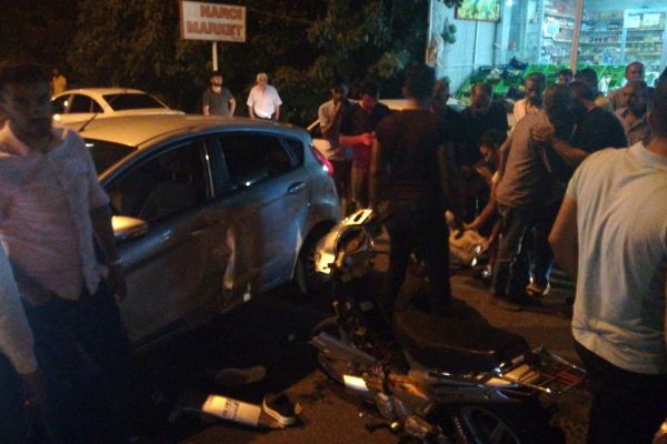 Otomobil ile motosiklet çarpıştı: 1 yaralı
