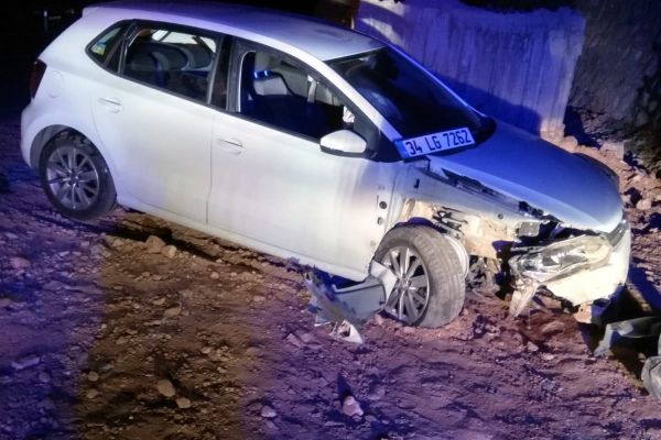 Otomobil şarampole yuvarlandı: 1 yaralı