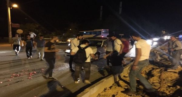 Otomobil yayaya çarptı