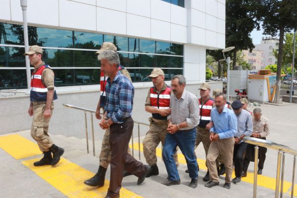 PKK Operasyonunda gözaltına alınan 5 kişi adliyeye sevk edildi