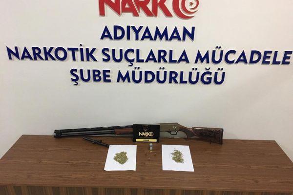 Şüpheli şahıstan uyuşturucu ve silah ele geçirildi