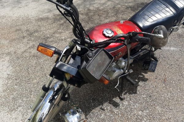 Tartıştığı kişinin motosikletini yaktı