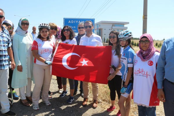 ‘Türk Kadının Zaferi Bisiklet Turu’ Adıyaman’da