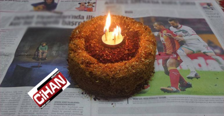TÜTÜNDEN, DOĞUM GÜNÜ PASTASI YAPTI..!