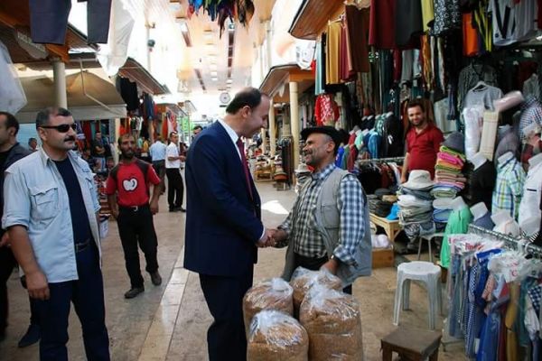 Vali Erin’den, esnafa ziyaret