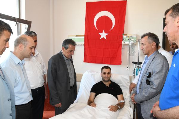 Vali Kalkancı Tunceli gazisine geçmiş olsun dileklerinde bulundu
